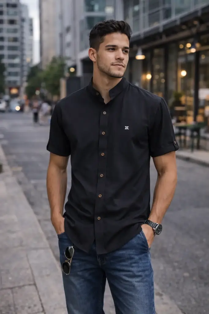 CAMISA MC CRIXLER c100-3 negro