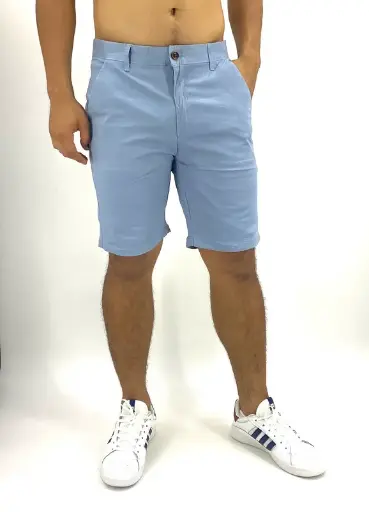 Bermuda drill clasica azul claro 2021-1