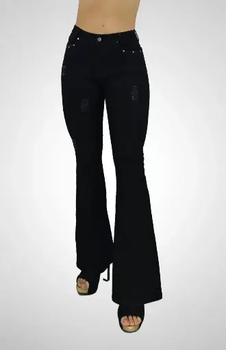 Jean mujer campana negro 4453