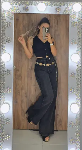 JEAN MUJER WIDE CENIZO 4503